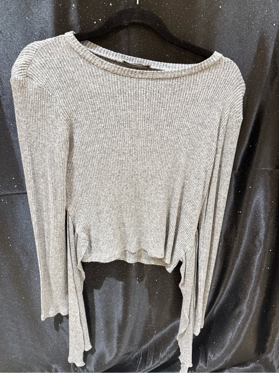 Zara Tops - Zara Heather Gray Ribbed Knit Sweater